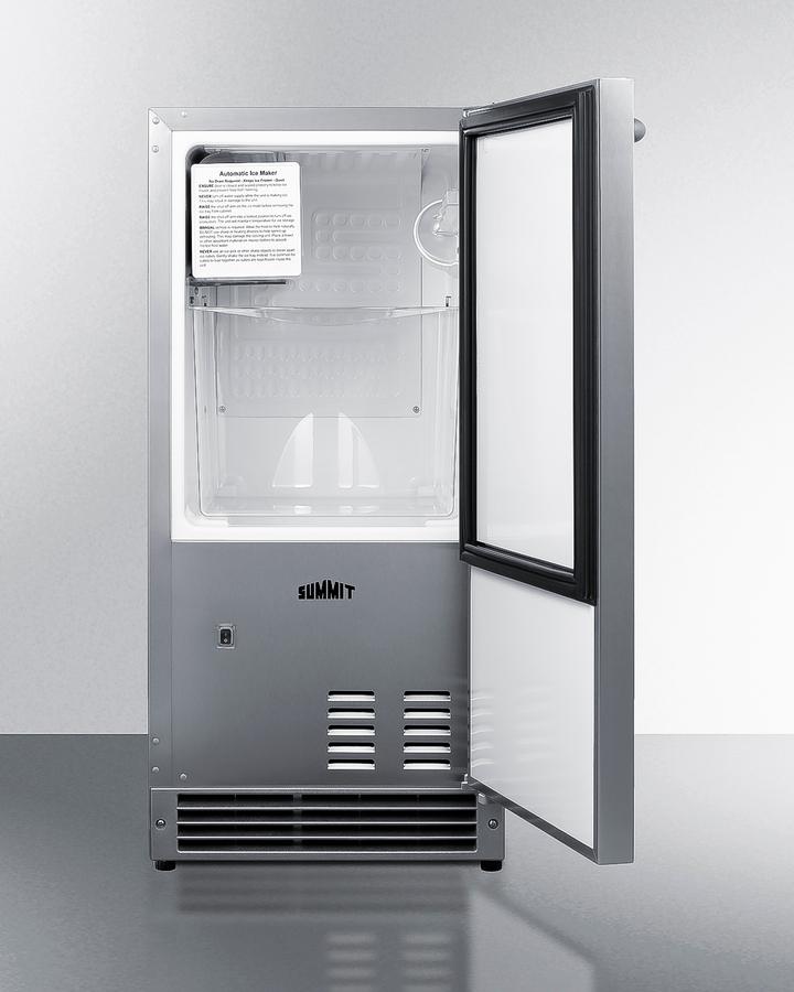 Summit BIM27OSADA 25 Lb. Drain-Free Outdoor Icemaker, Ada Compliant