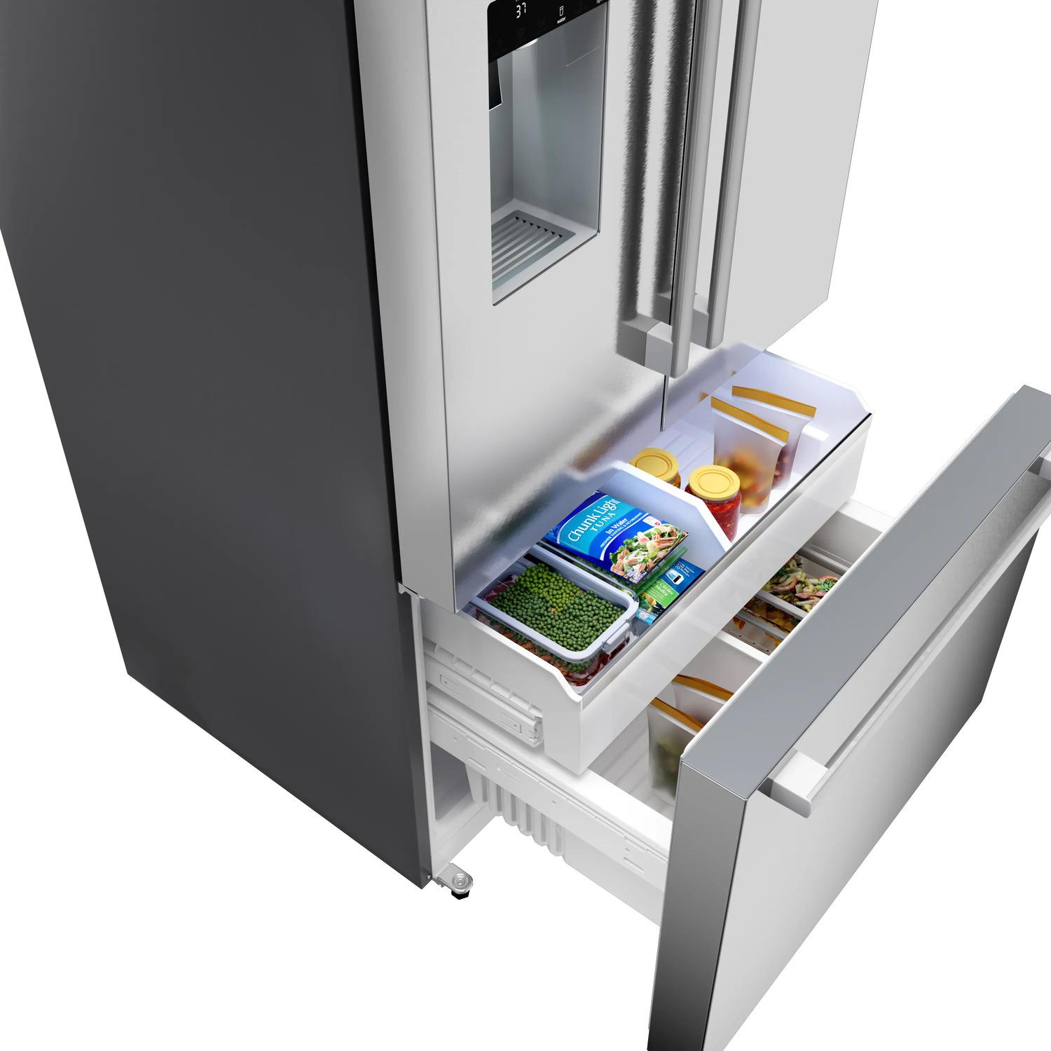 Bosch B36FD52SNS 500 Series French Door Bottom Mount Refrigerator 36" Stainless Steel (With Anti-Fingerprint)