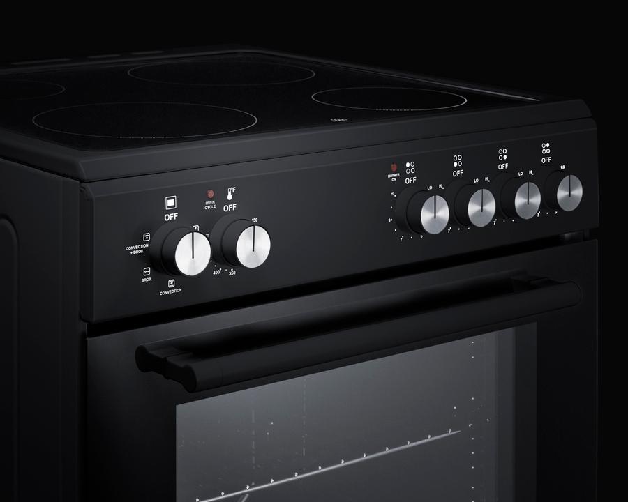 Summit REXT20BL 20" Wide Electric Smooth-Top Range