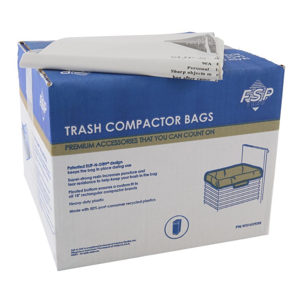 Jennair W10165293RB 60 Pack-Plastic Compactor Bags-18" Models