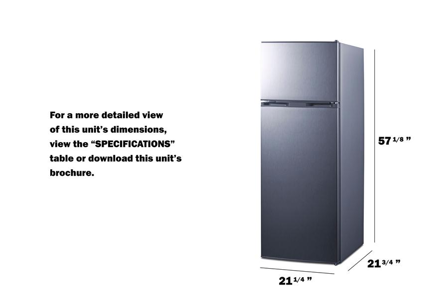 Summit CP978PL 22" Wide Top-Mount Refrigerator-Freezer