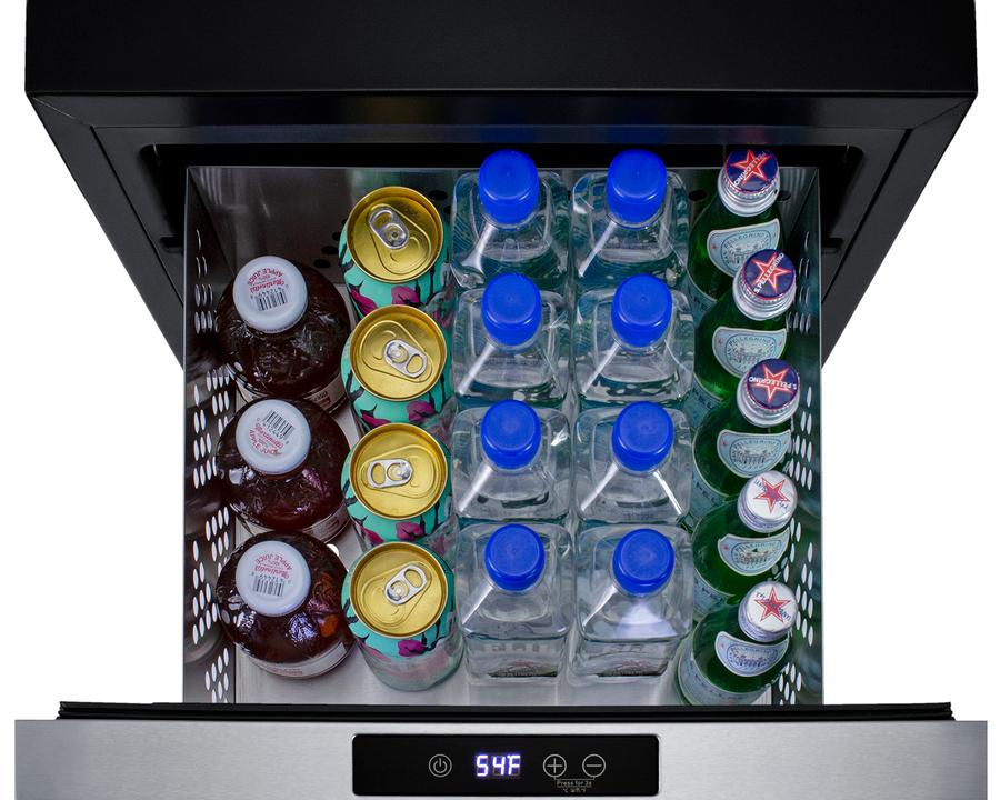 Summit COOL1D 18" Wide Built-In Wine/Beverage Cooler Drawer