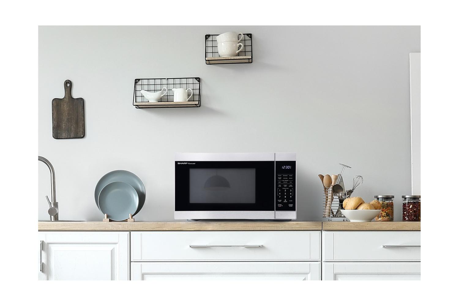 Sharp SMC1162KS Sharp 1.1 Cu. Ft. 1000W Stainless Steel Countertop Microwave Oven