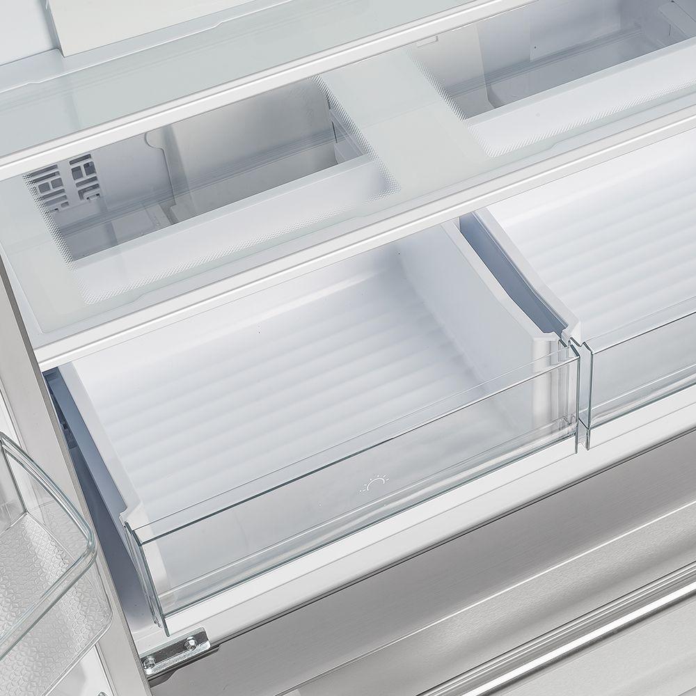 Forno FFRBI182040SG Forno Moena 36" French Door 19.2 Cu.Ft. Stainless Steel Refrigerator With Grill Trim