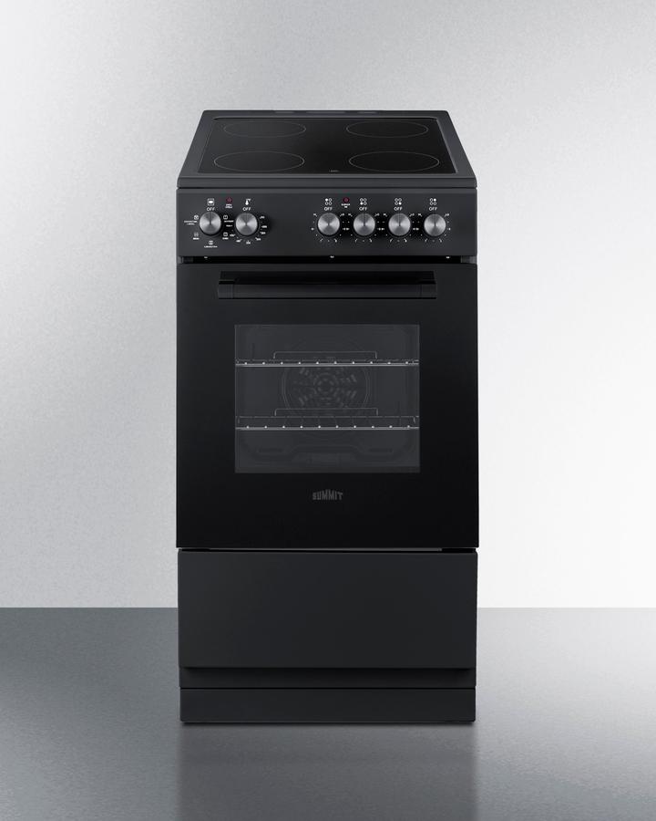 Summit REXT20BL 20" Wide Electric Smooth-Top Range