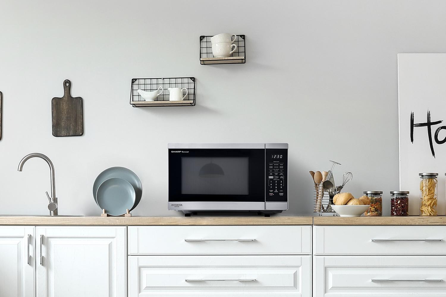Sharp SMC1469KS Sharp 1.4 Cu. Ft. 1100W Smart Stainless Steel Microwave Oven With Inverter Technology