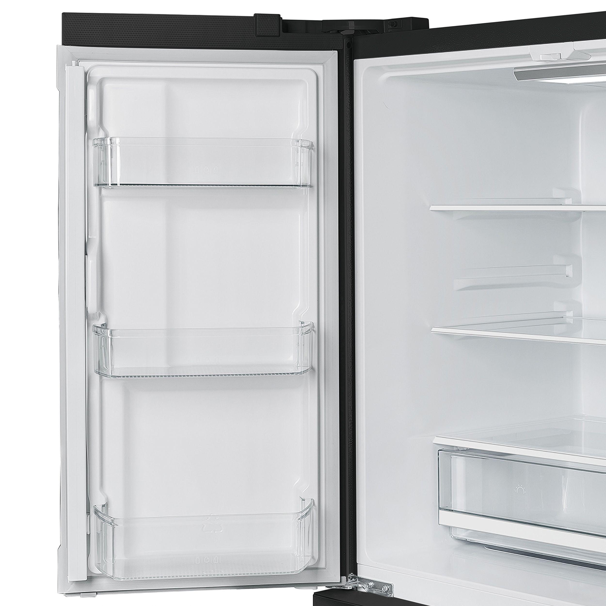 Forno FFRBI182036BLK Espresso Moena 36-Inch French Door Refrigerator In Black, 19.2 Cu.Ft