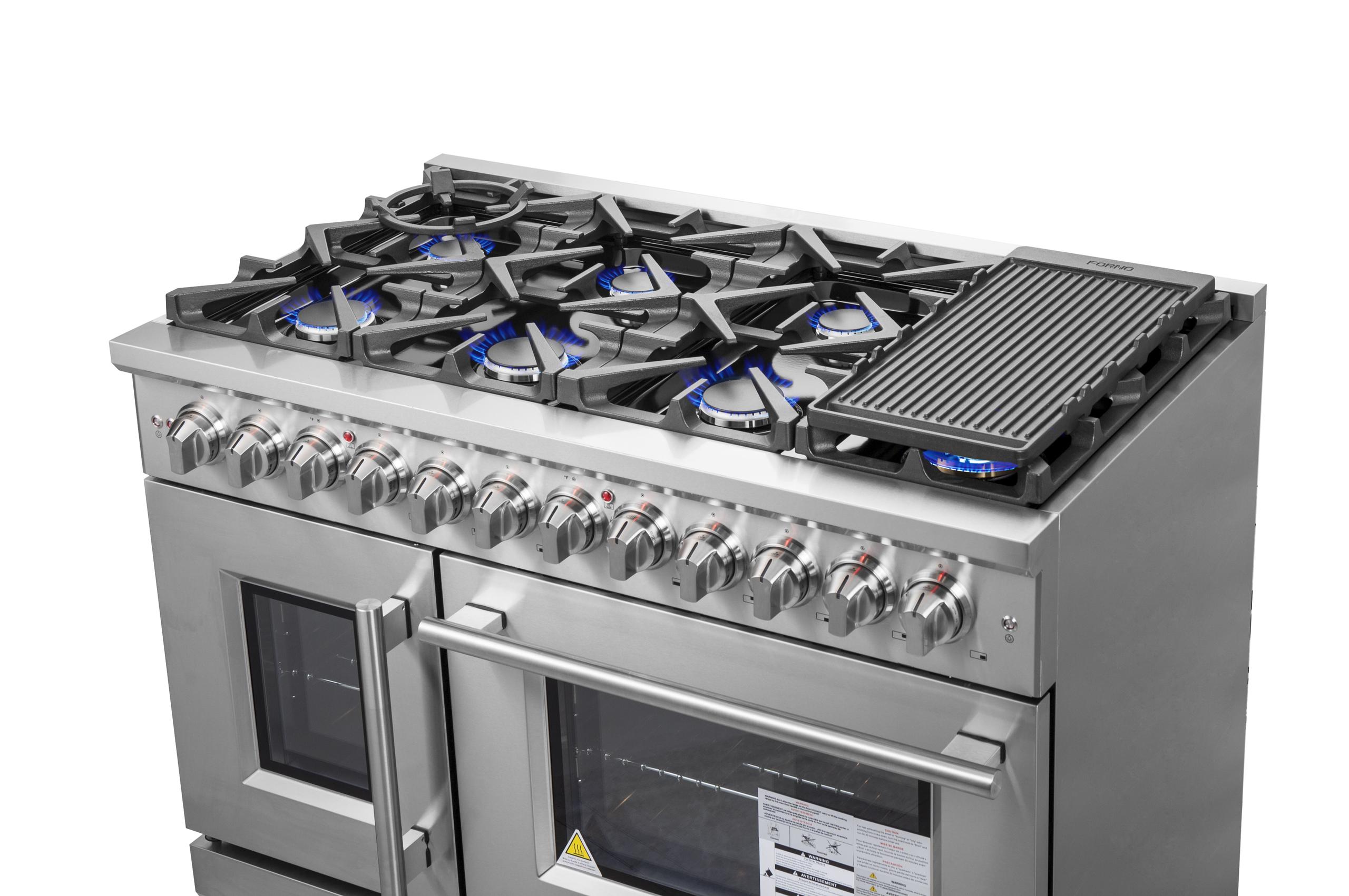 Forno FFSGS632548 Forno Massimo 48" Freestanding French Door Dual Fuel Range