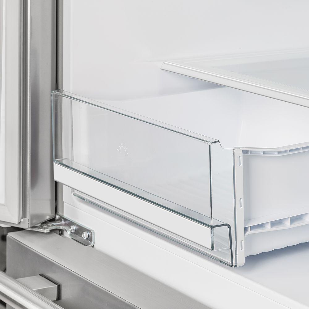 Forno FFRBI182040SG Forno Moena 36" French Door 19.2 Cu.Ft. Stainless Steel Refrigerator With Grill Trim