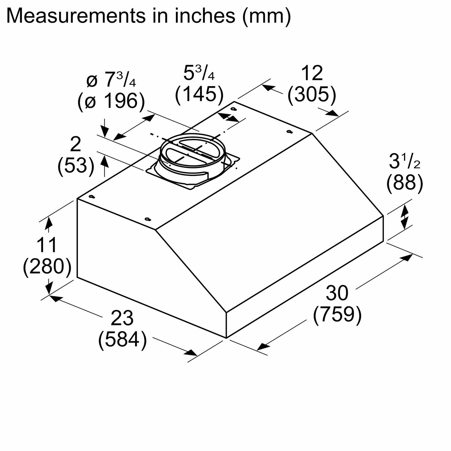 Bosch DUH80553UC 800 Series Undercabinet Hood 30