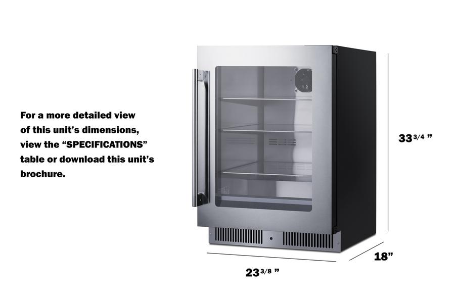 Summit SDHG2443LHD 24" Wide Built-In Beverage Center