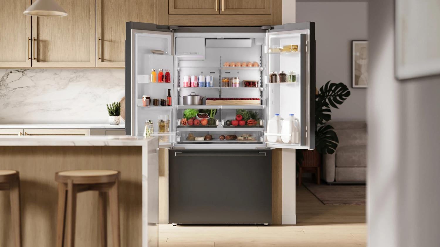Bosch B36CD52SNB 500 Series French Door Bottom Mount Refrigerator 36