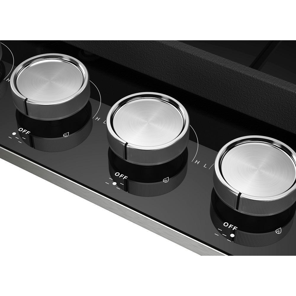 Kitchenaid KCGG536PBL 36" Gas-On-Glass Cooktop