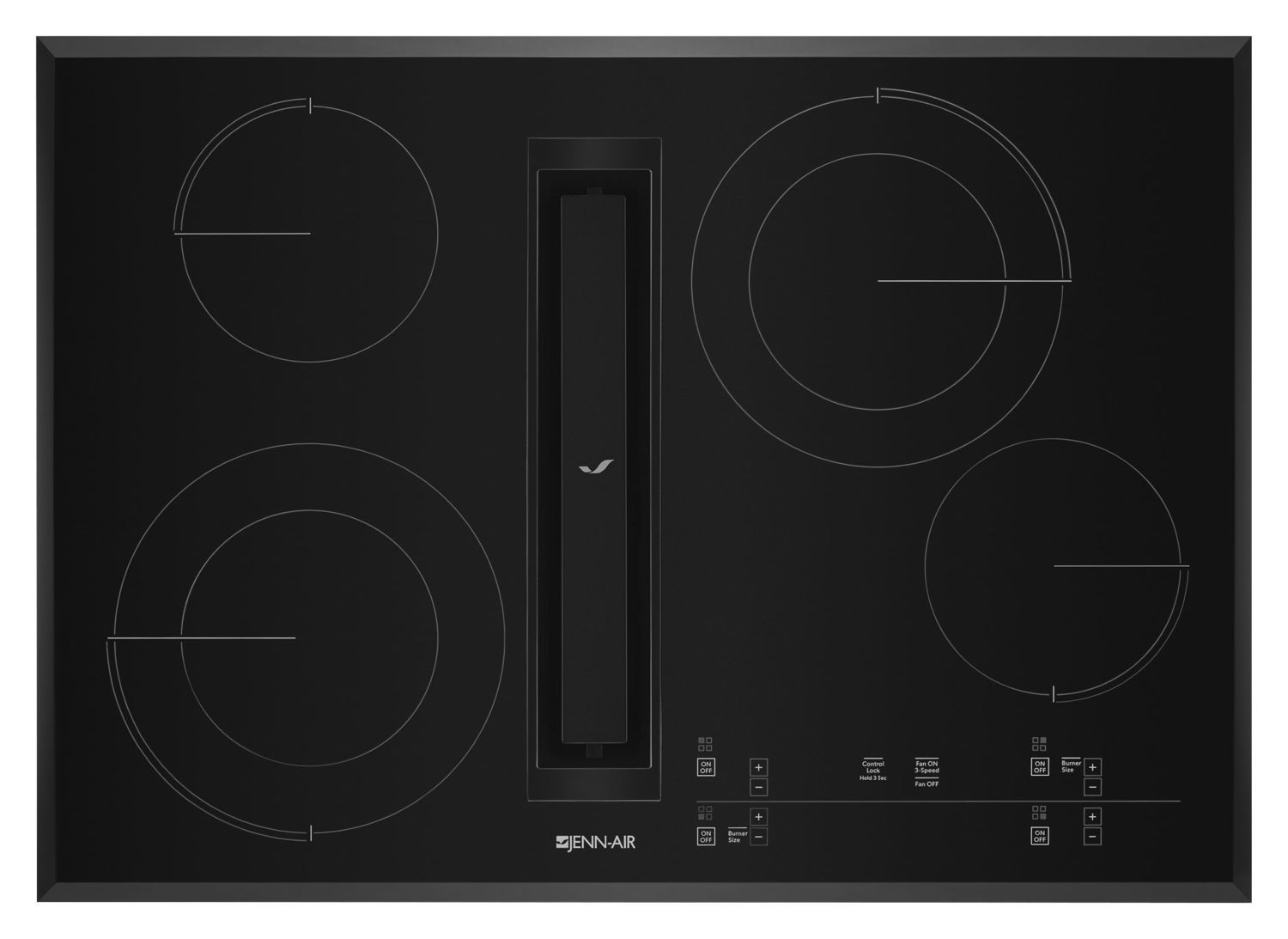 Jennair JED4430GB Black Floating Glass 30