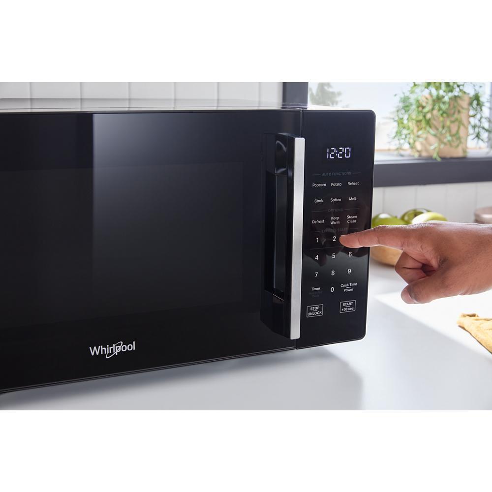 Whirlpool WMCS3019RB 0.9 Cu. Ft. Black Countertop Microwave With Steam Clean - 900 Watt