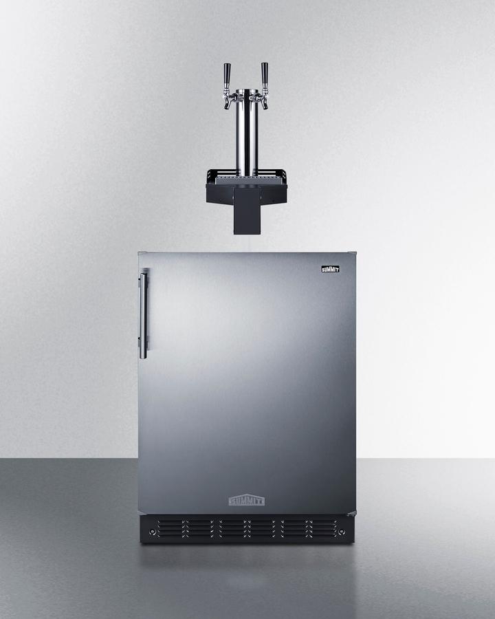 Summit SBC7BRSFLTWADA 24" Wide Built-In Floating Tap Beer Kegerator, Ada-Compliant