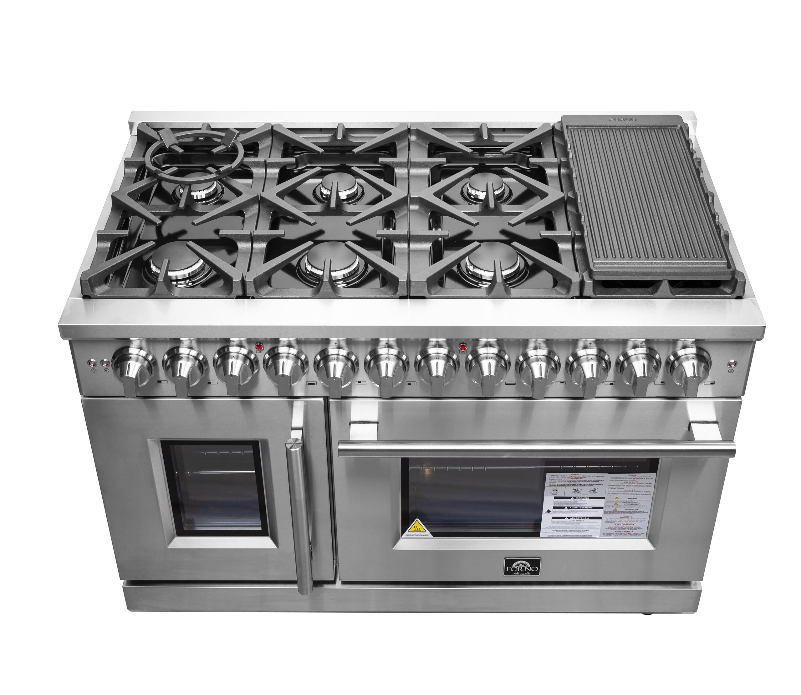 Forno FFSGS632548 Forno Massimo 48" Freestanding French Door Dual Fuel Range