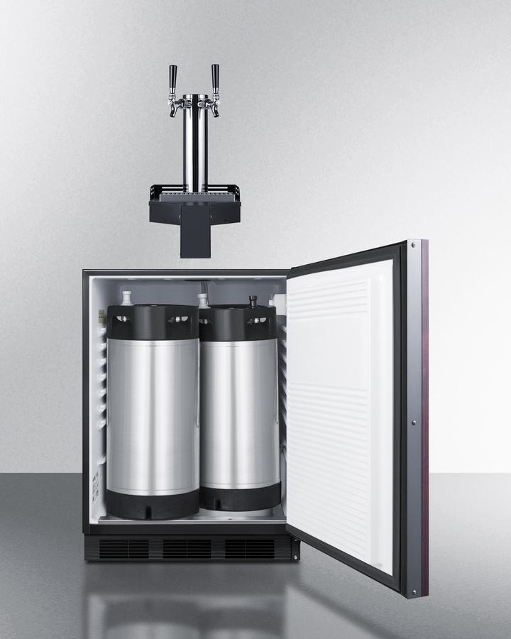 Summit SBC58BLIFFLTWCFADA 24" Wide Built-In Floating Tap Cold Brew Kegerator, Ada-Compliant