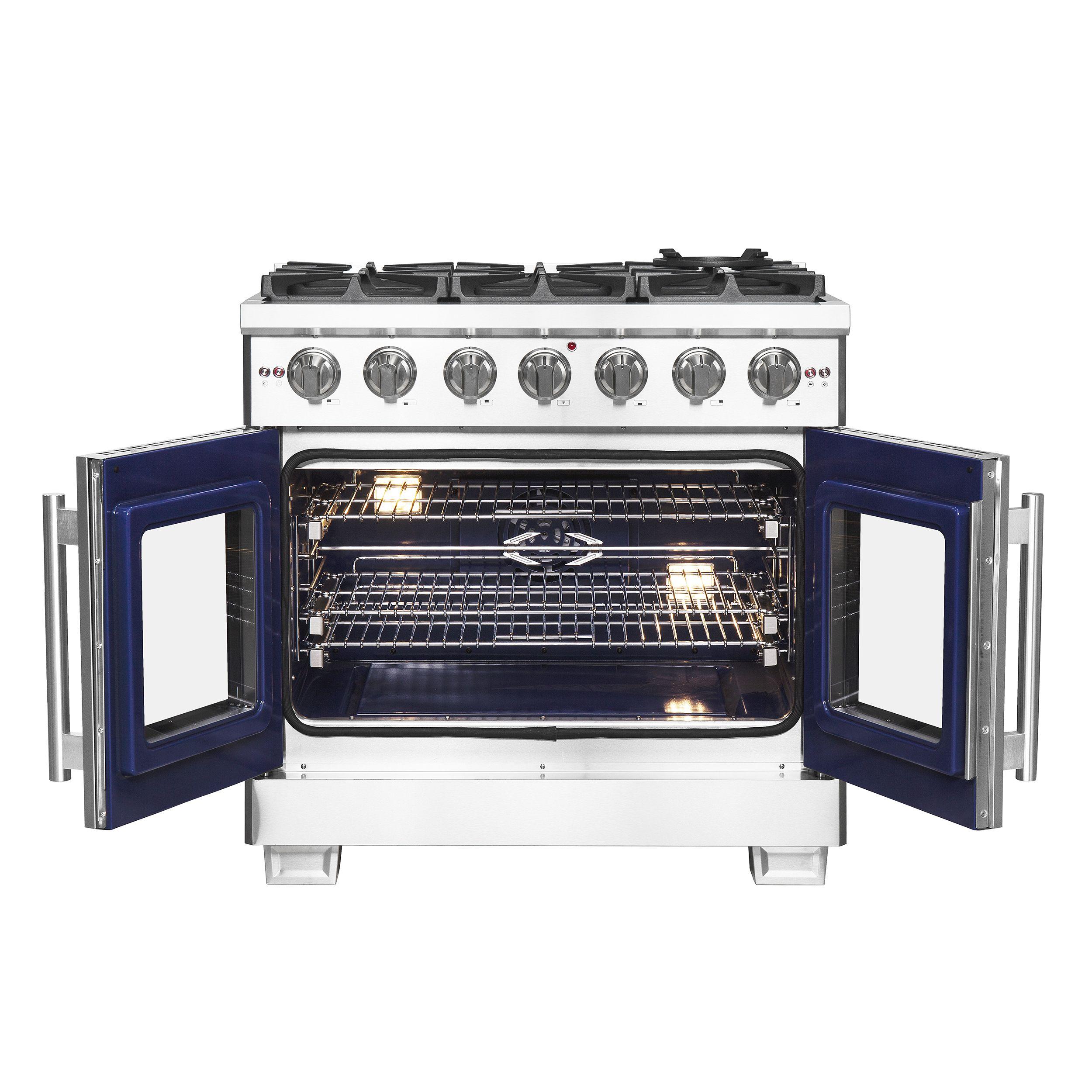 Forno FFSGS646036 Forno Capriasca 36" Freestanding French Door Gas Range