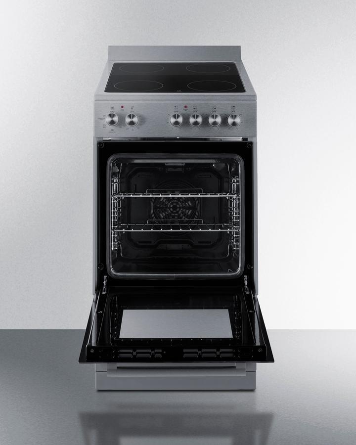 Summit REXT20SS 20" Wide Electric Smooth-Top Range