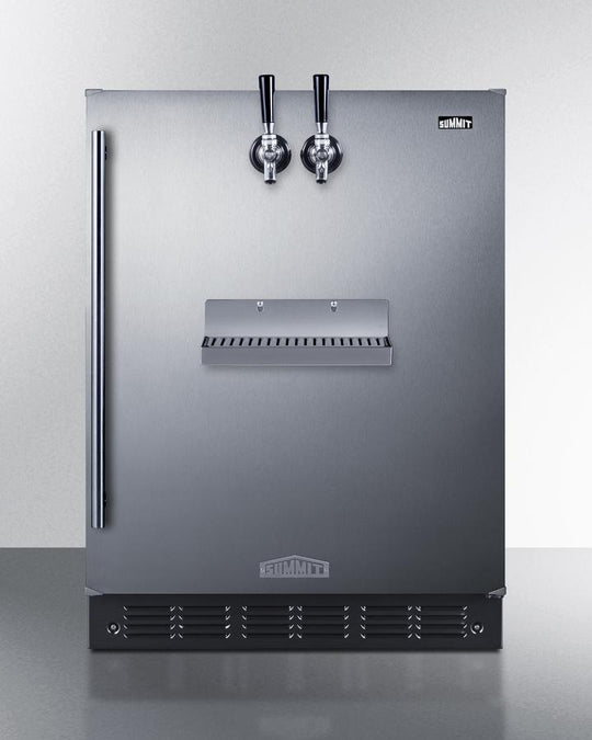 Summit SBC7BRSFRTPCFADA 24" Wide Front Tap Built-In Cold Brew Coffee Kegerator, Ada-Compliant