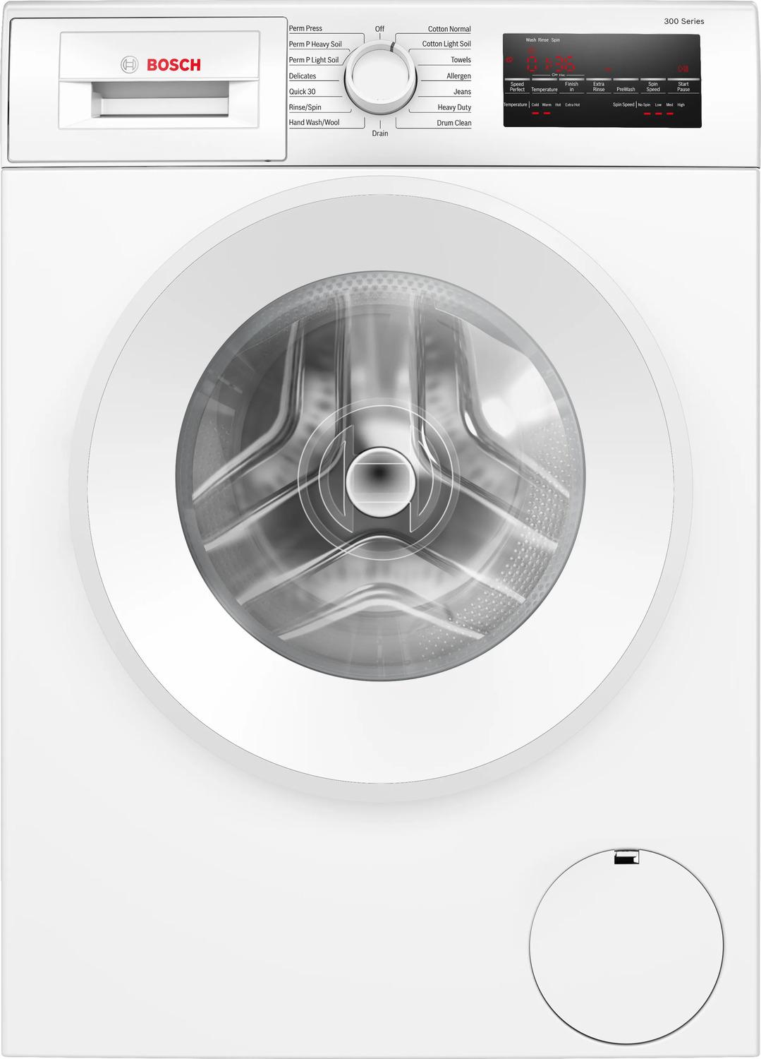 Bosch WGA14400UC 300 Series Compact Washer 1400 Rpm