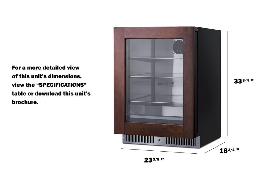 Summit SDHG2443PNRLHD 24" Wide Built-In Beverage Center (Panel Not Included)