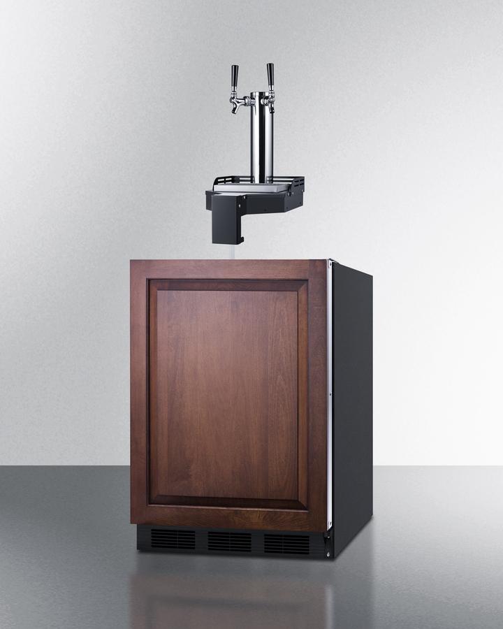 Summit SBC58BLIFFLTWCFADALHD 24" Wide Built-In Floating Tap Cold Brew Kegerator, Ada-Compliant