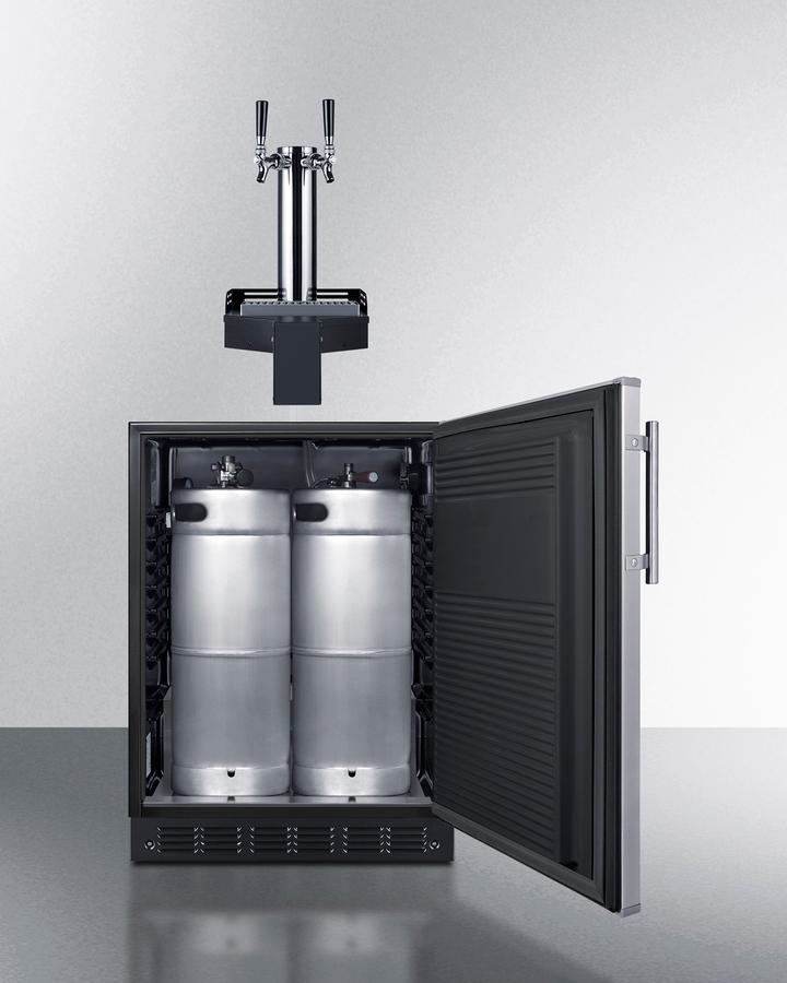 Summit SBC7BRSFLTWADA 24" Wide Built-In Floating Tap Beer Kegerator, Ada-Compliant