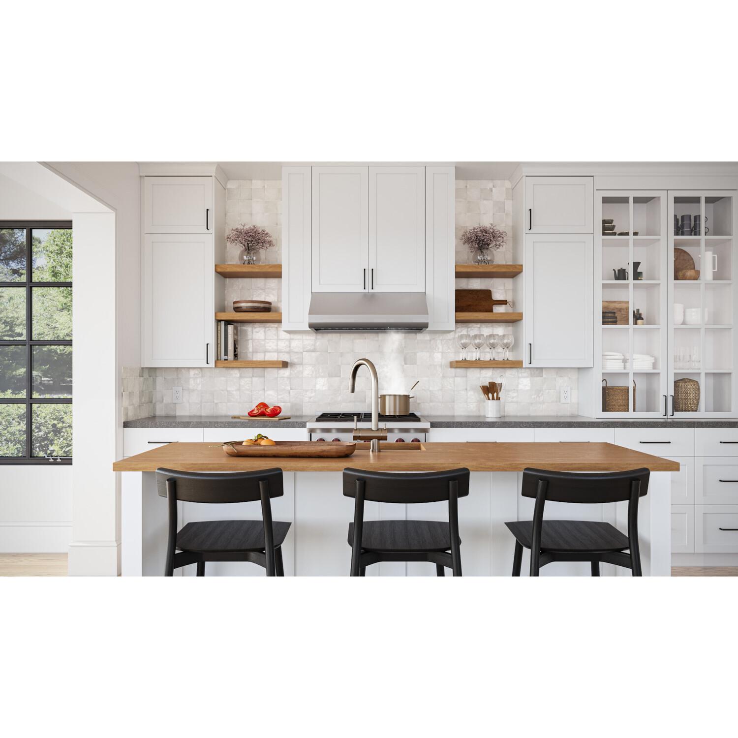 Broan E6430SSM Broan 650 Max Blower Cfm, <0.3 Sones 30-Inch Stainless Steel Pro-Style Range Hood