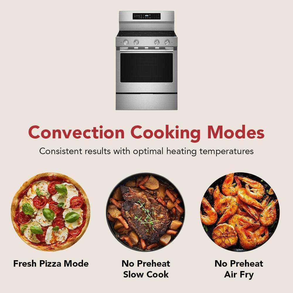 Kitchenaid KFES530SPS 5.3 Cu. Ft. Smart Freestanding Electric Range With Convection Cooking Modes