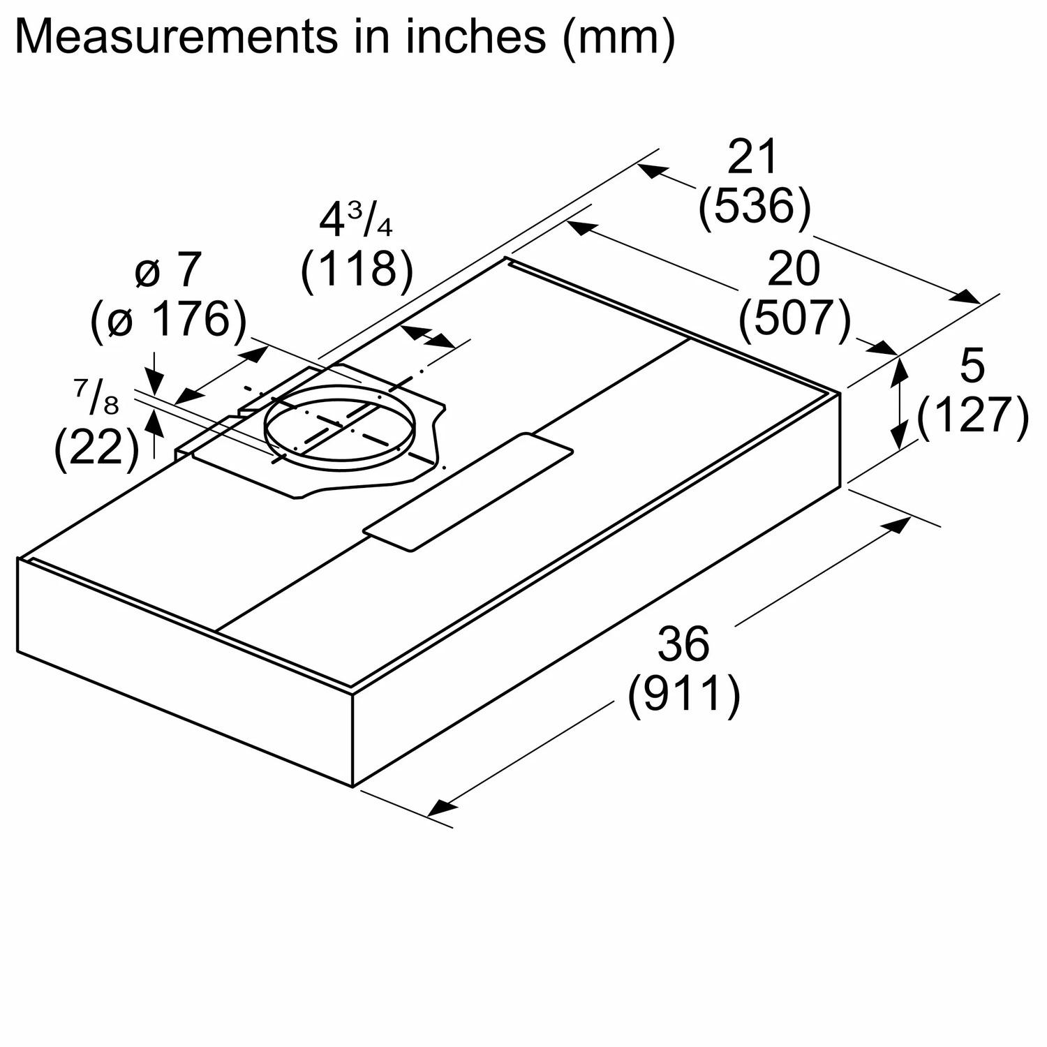 Bosch DUH36253UC 300 Series Undercabinet Hood 36