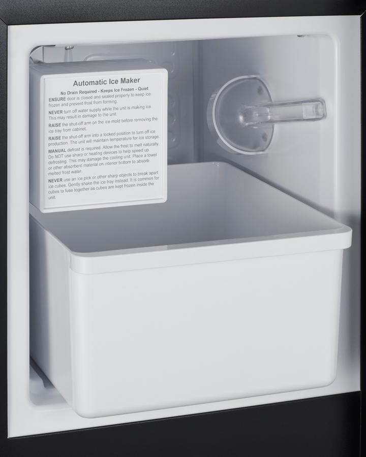 Summit BIM26IFLHD 15 Lb. Drain-Free Built-In Icemaker (Panel Not Included)