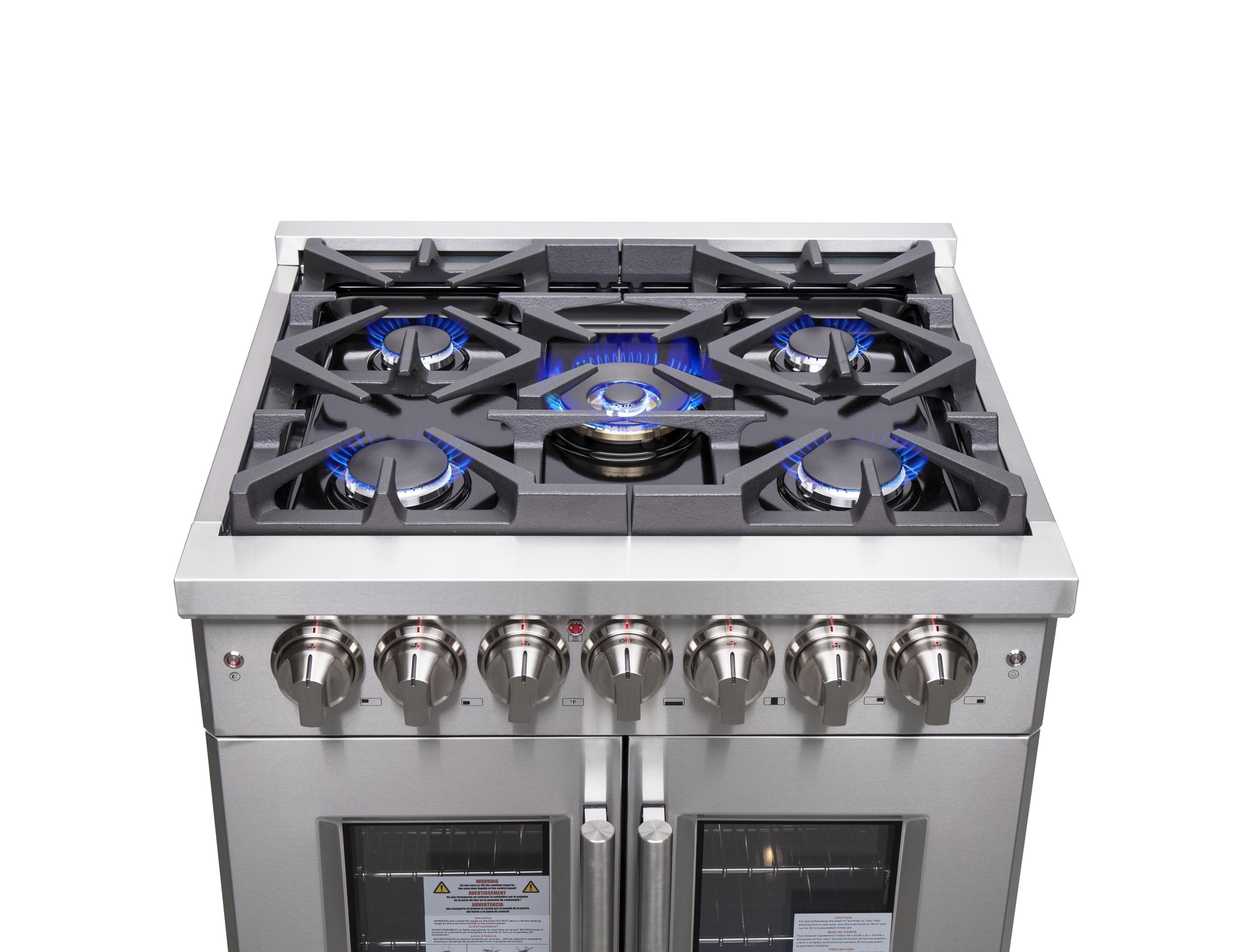 Forno FFSGS632530 Forno Massimo 30" Freestanding French Door Dual Fuel Range