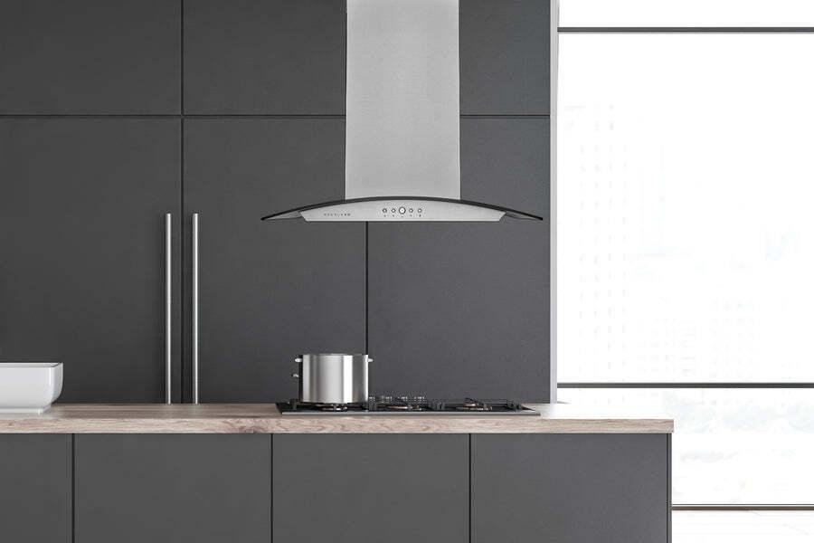 Hauslane IS200SS30 Hauslane Chef 30-In Convertible Stainless Steel Island Range Hood