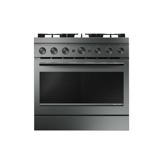 Kitchenaid KFGS936SJP Kitchenaid® 36-Inch 6 Burner Commercial-Style Gas Range With No Preheat Air Fry Mode