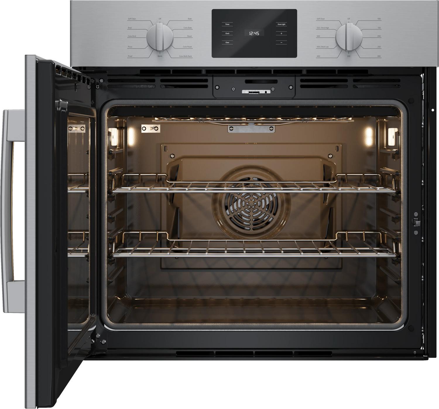 Bosch HBL5455LUC 500 Series Single Wall Oven 30" Left Sideopening Door, Stainless Steel
