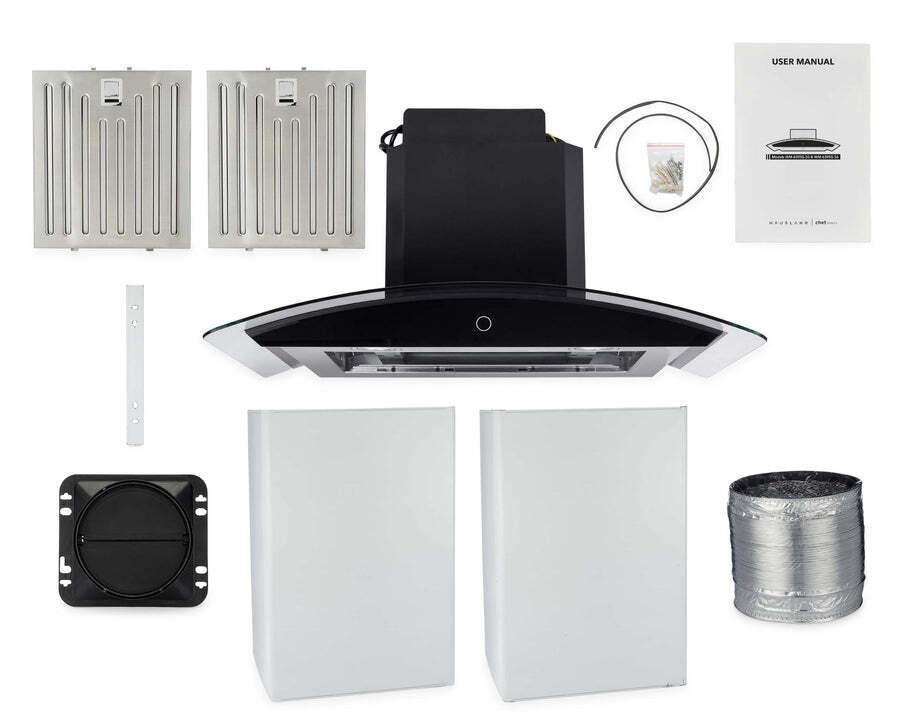 Hauslane WM639SS36 Hauslane Chef 36-In Convertible Stainless Steel Wall-Mounted Range Hood