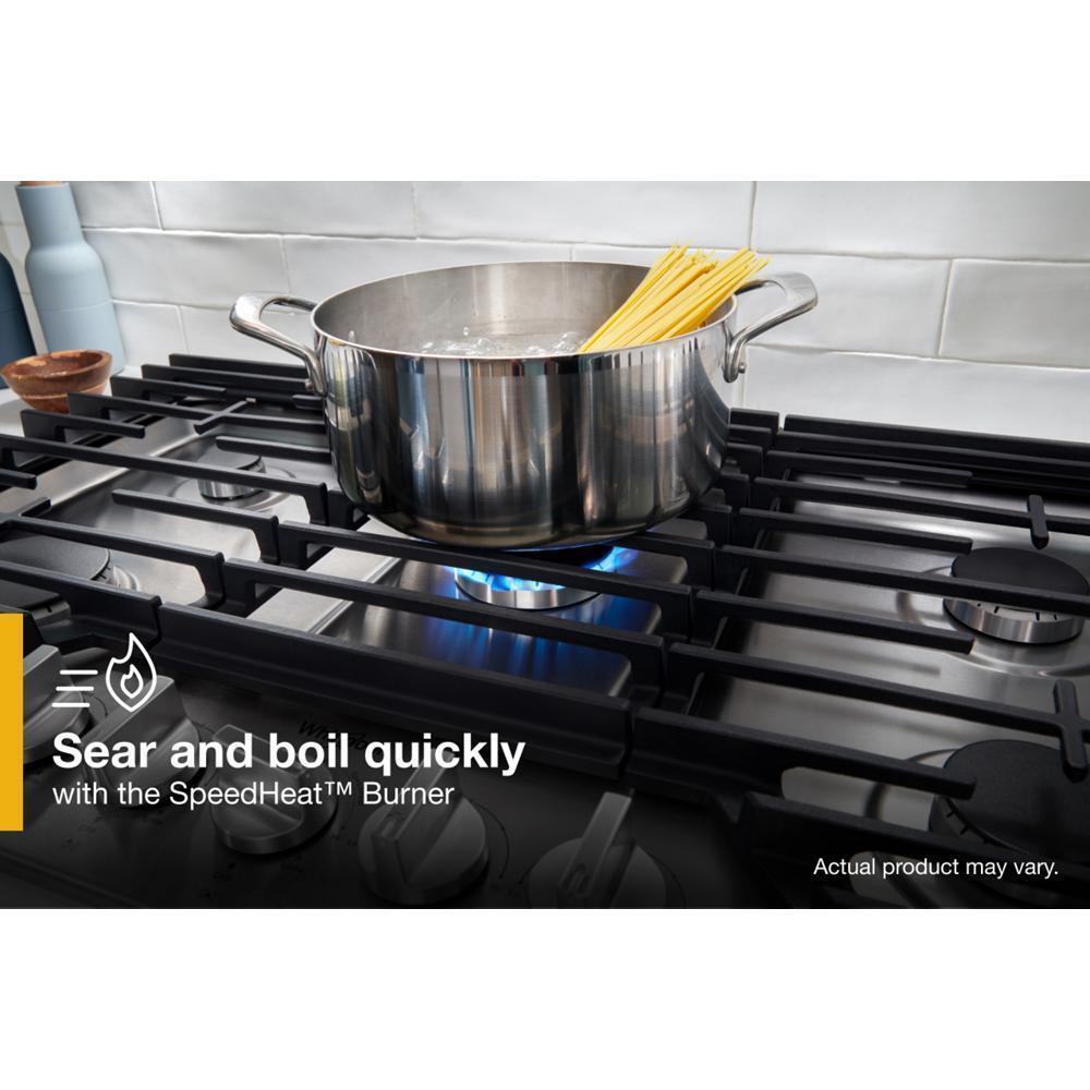 Whirlpool WCGK5036PV 36-Inch Gas Cooktop With Ez-2-Lift™ Hinged Cast-Iron Grates