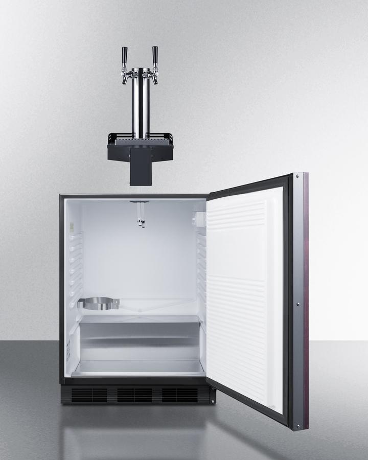 Summit SBC58BLIFFLTWCFADA 24" Wide Built-In Floating Tap Cold Brew Kegerator, Ada-Compliant