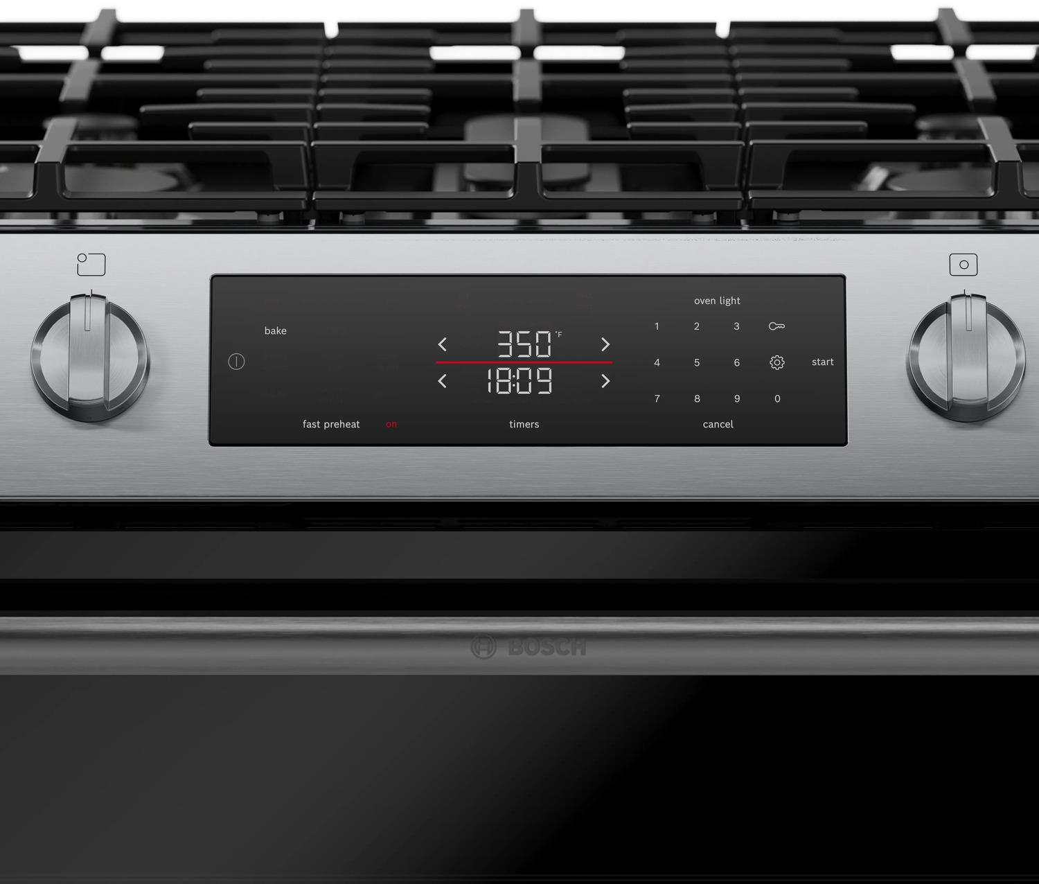 Bosch HGF1050MUC 100 Series Freestanding Gas Range Stainless Steel