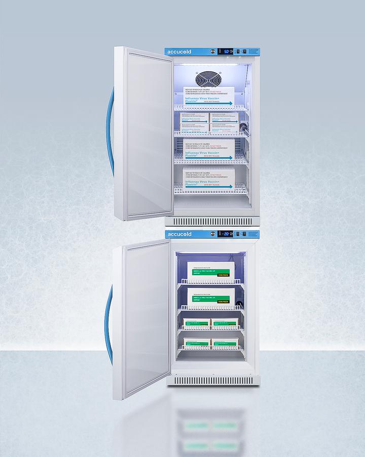 Summit ARS32PVBIADAAFZ2PVBIADASTACKLHD 20" Wide Performance Series All-Refrigerator/All-Freezer Combination