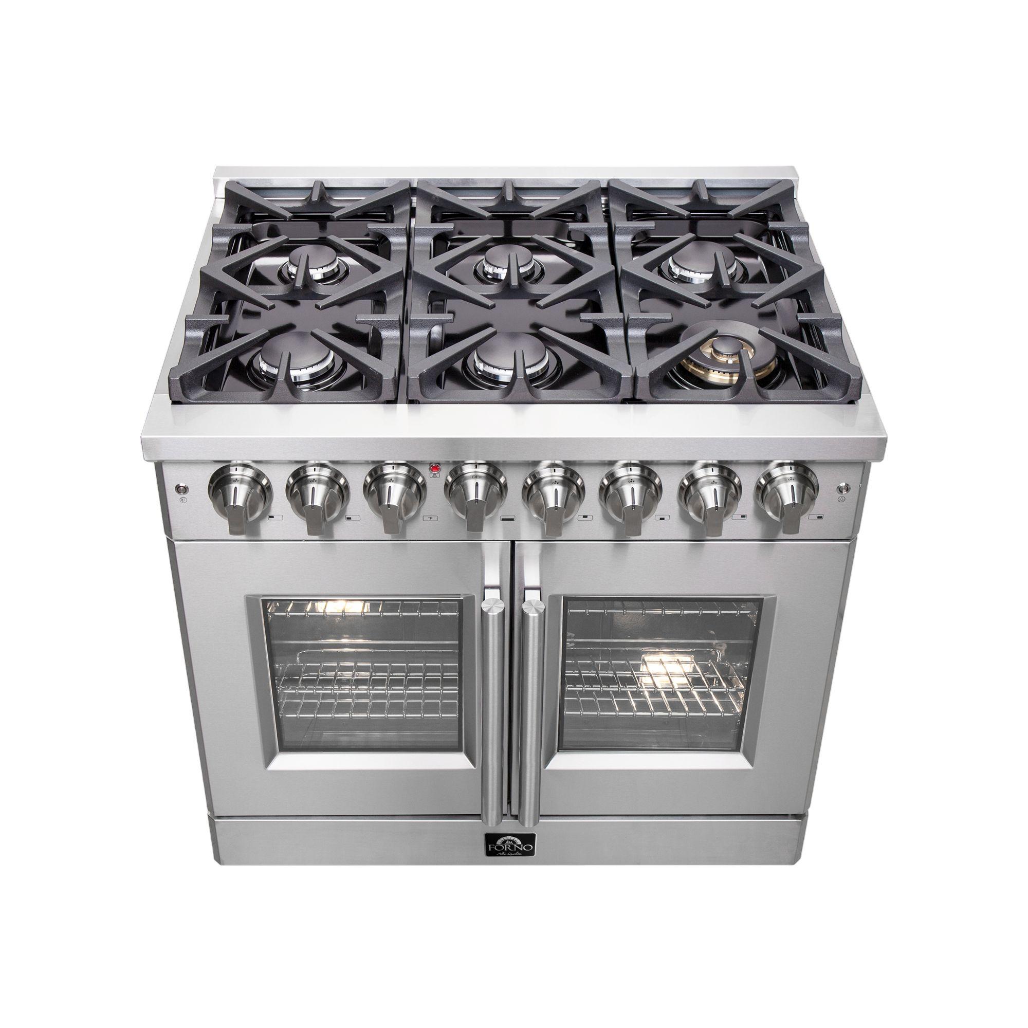 Forno FFSGS632536 Forno Massimo 36" Freestanding French Door Dual Fuel Range