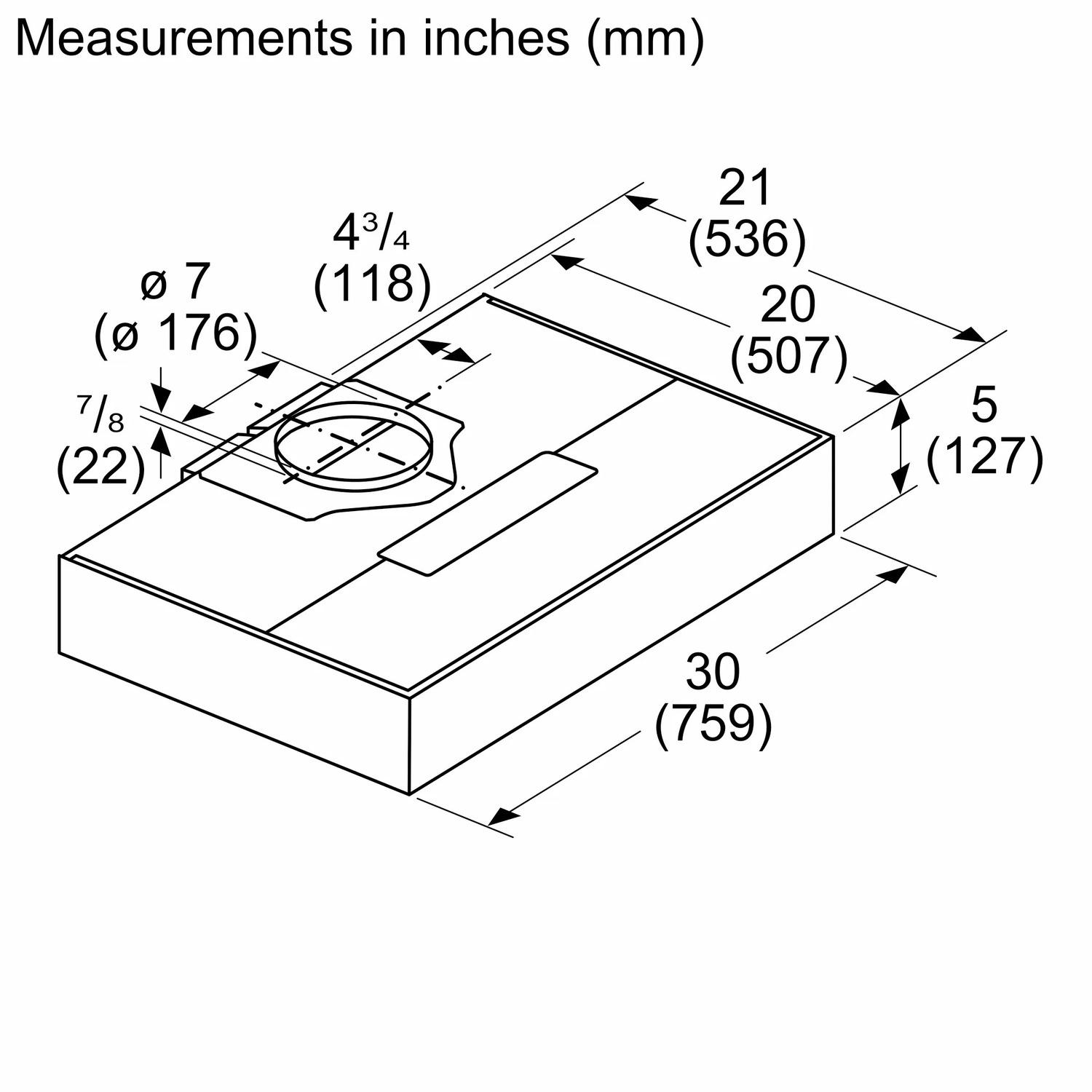 Bosch DUH30253UC 300 Series Undercabinet Hood 30