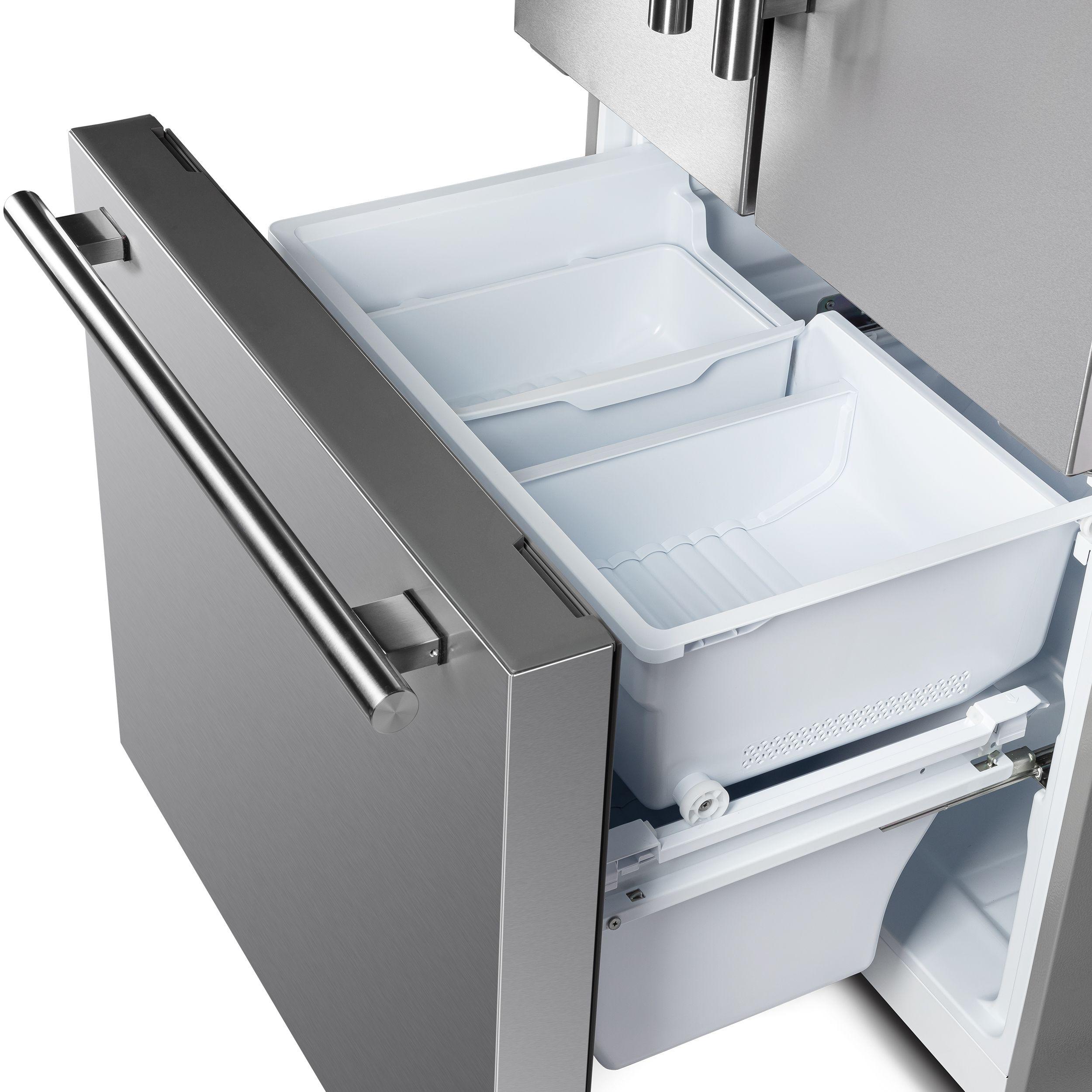 Forno FFFFD197435SG No Frost Refridgerator With Grill 35" French Door 17.5Cf. Vcm Stainless Steel With Ice Maker