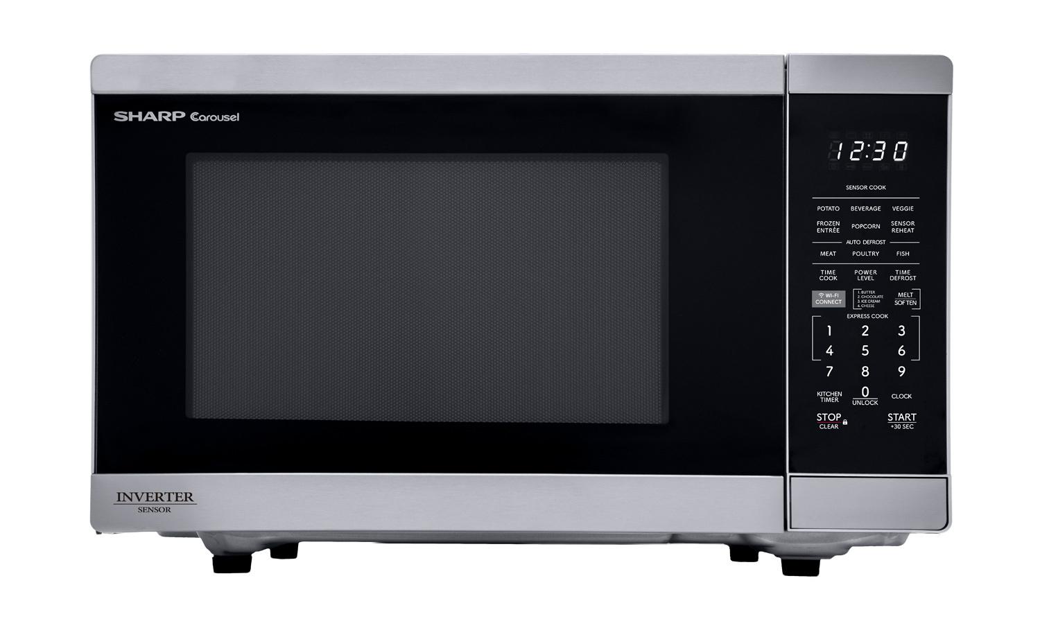 Sharp SMC1469KS Sharp 1.4 Cu. Ft. 1100W Smart Stainless Steel Microwave Oven With Inverter Technology