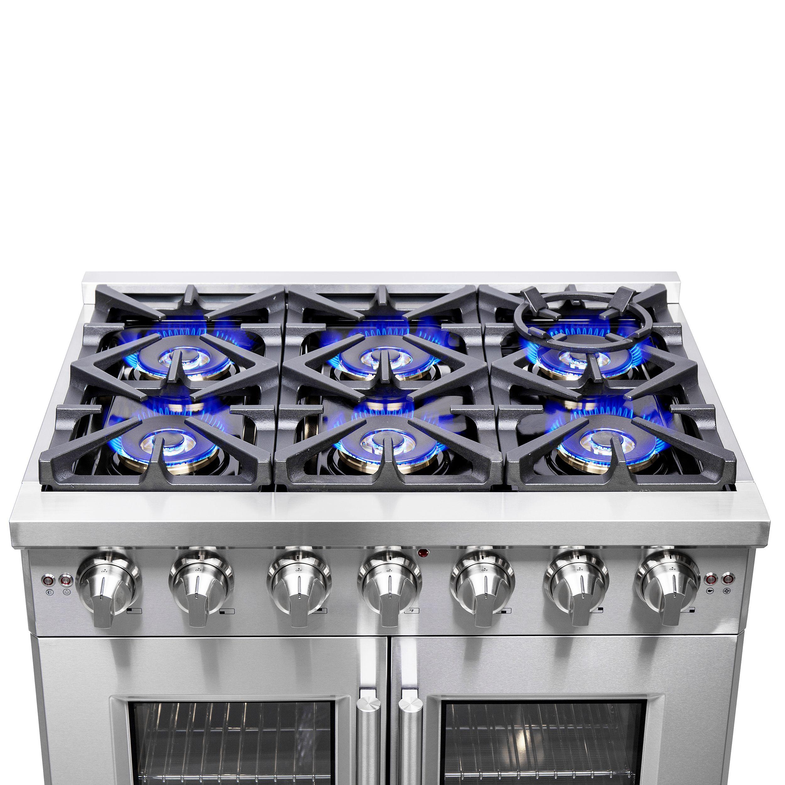 Forno FFSGS646036 Forno Capriasca 36" Freestanding French Door Gas Range