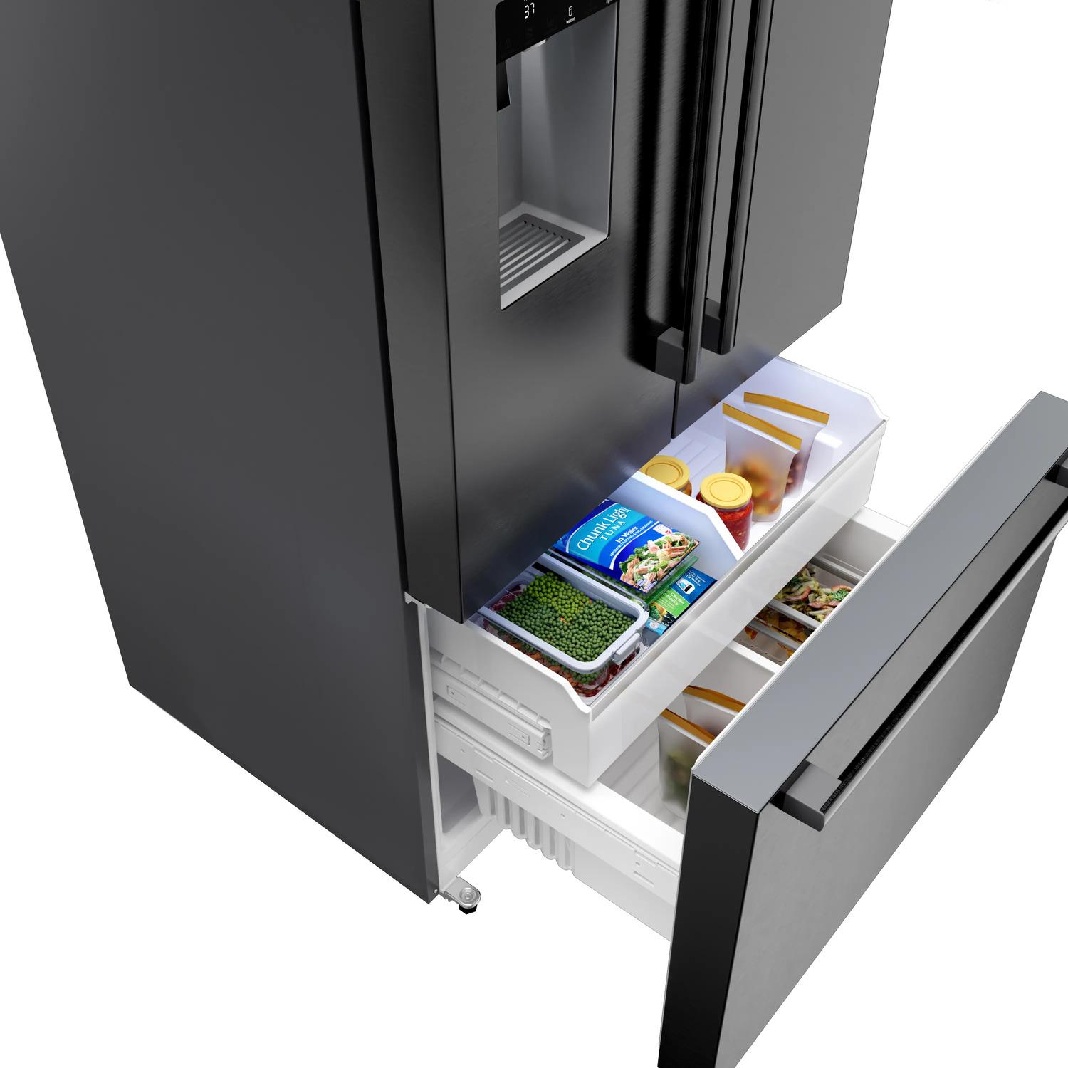 Bosch B36FD52SNB 500 Series French Door Bottom Mount Refrigerator 36
