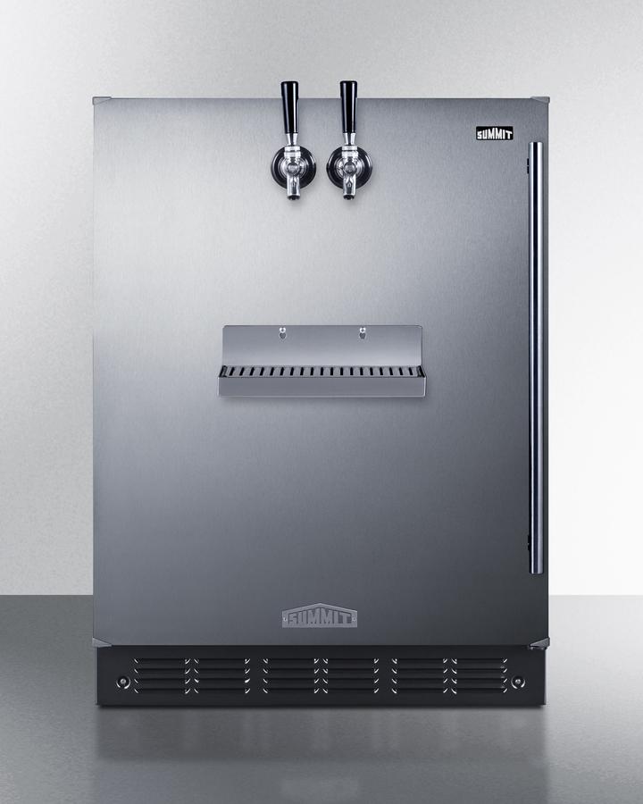 Summit SBC7BRSFRTPCFADALHD 24" Wide Front Tap Built-In Cold Brew Coffee Kegerator, Ada-Compliant