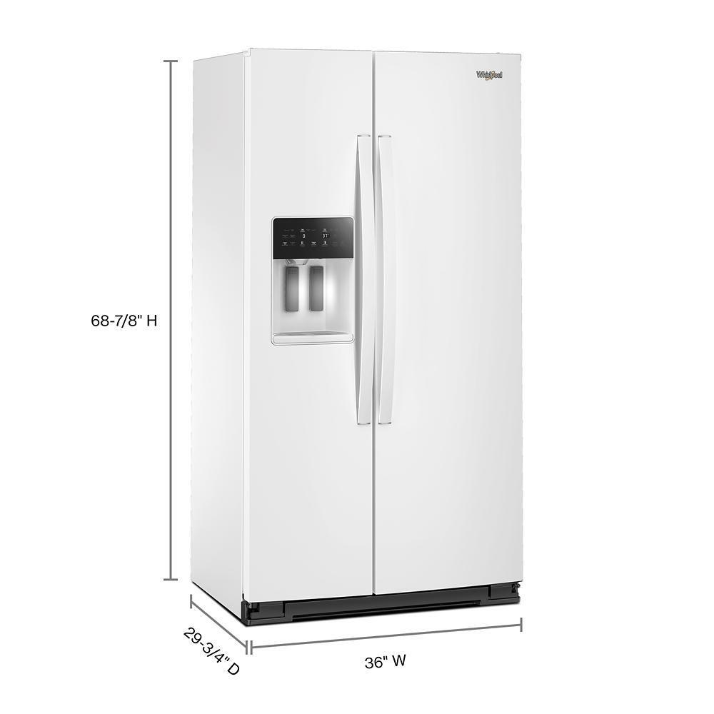 Whirlpool WRSC5536RW 36-Inch Wide Side-By-Side Refrigerator - 21 Cu. Ft.